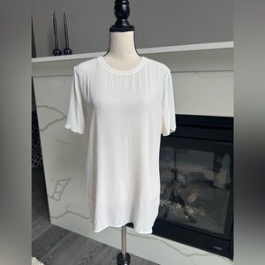 Gucci 100% Silk Back Split Blouse in Cream Size 38
